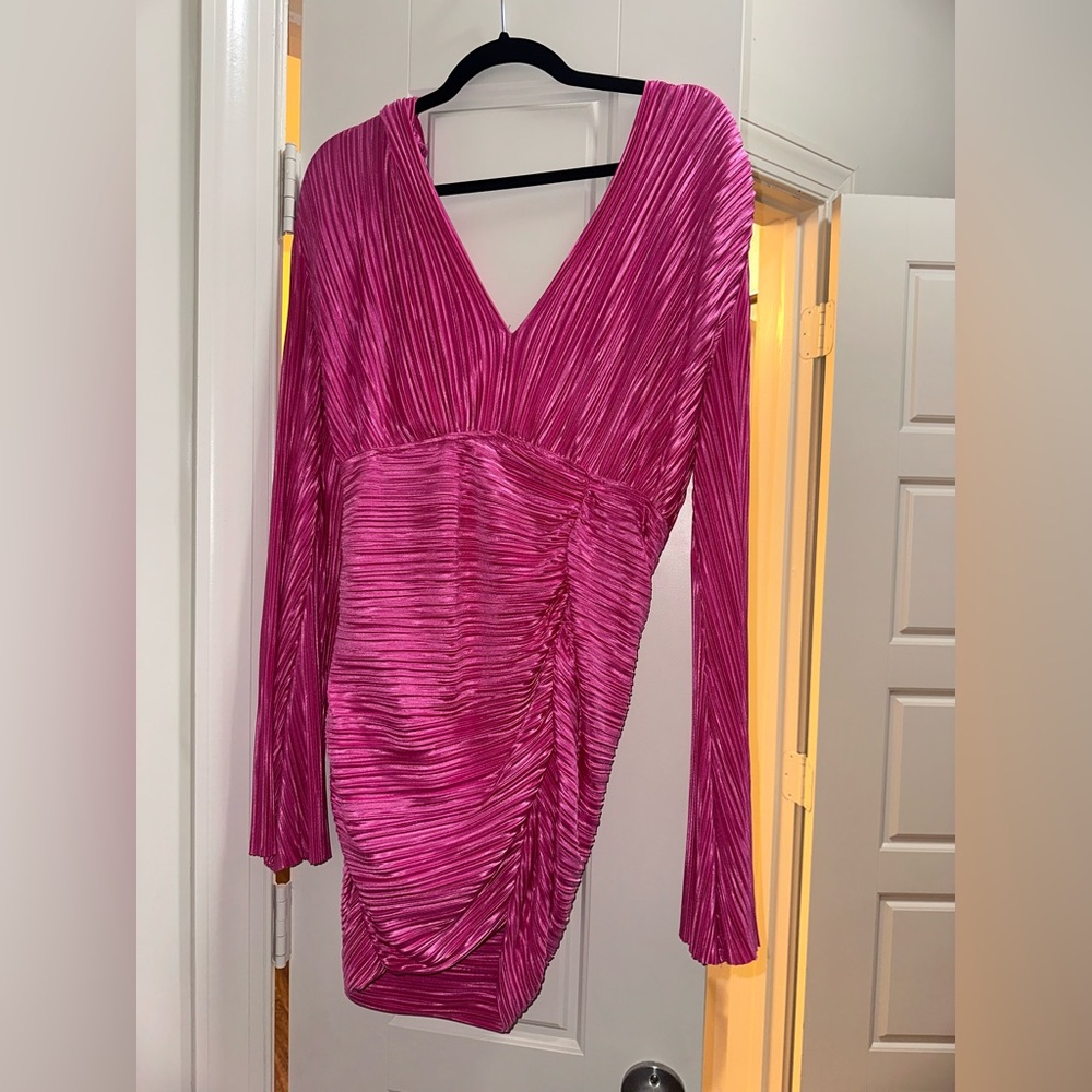 Pink Ruched Dress
